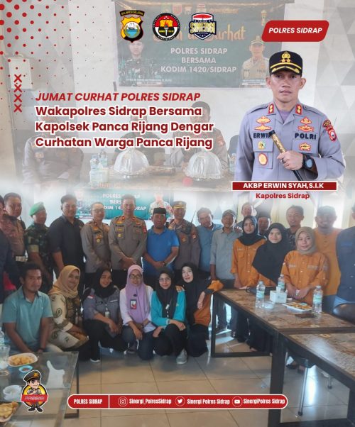 Ini Penekanan Waka Polres Sidrap Saat Jumat Curhat di Panca Rijang