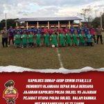 HUT Bhayangkara Ke-77, AKBP Erwin Syah Bersama Kapolres Jajaran Ikuti Pertandingan Sepak Bola Melawan PJU Polda Sulsel