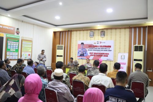 Rangkaian Hari Bhayangkara ke-77, Kapolres Sidrap bersama Ketua Bhayangkari Silaturahmi Dengan Purnawirawan Polri