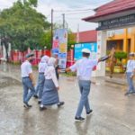 Didampingi Sat Lantas Polres Sidrap, PKS SMAN Negeri 2 Sidrap Atur Lalin