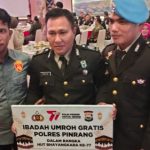 Kapolres Pinrang Berikan Hadiah Umrah Gratis Pada Acara Syukuran HUT Bhayangkara ke 77