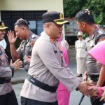 Kapolres Wajo Pimpin Upacara Kenaikan Pangkat Setingkat Lebih Tinggi kepada Personelnya