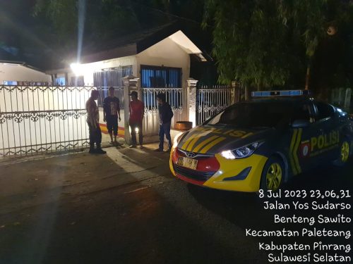 Tekan Angka Kriminalitas, Polsek Watang Sawitto Rutin Laksanakan Patroli Malam
