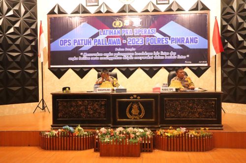 Polres Pinrang Gelar Latihan Pra Operasi Patuh Pallawa-2023