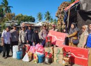 Kapolsek Pitu Riase Bersama BPBD Sidrap Serahkan Bantuan Sosial Ke Korban Kebakaran Di Uloe