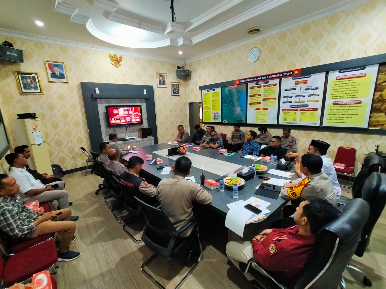 Antisipasi Kerawanan Pemilu, Polres Palopo Gelar Koordinasi Dengan Bawaslu dan KPU