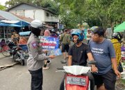 Hari Kelima Ops Patuh, Satlantas Polres Bone Gencarkan Sosialisasi Bagi Brosur dan Stiker