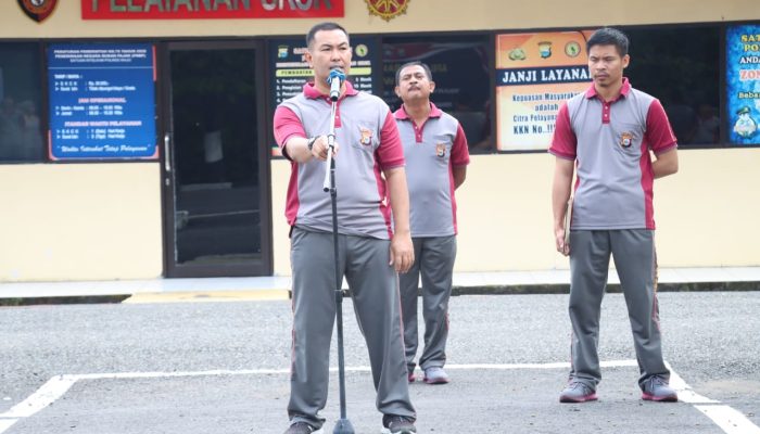Ini Penyampaian Waka Polres Wajo dan Kasi Propam ke Personel Saat Pimpin Apel Pagi