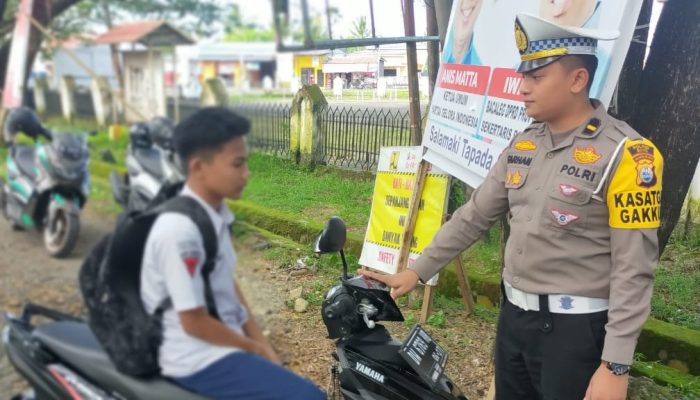 Terjaring Ops Patuh, Polantas Bone Tindak dan Beri Edukasi Humanis Pengendara di Bawah Umur