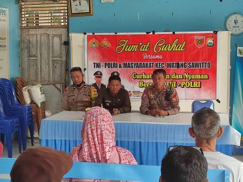 Polsek Watang Sawitto Dengar Curhatan Warga Siparappe