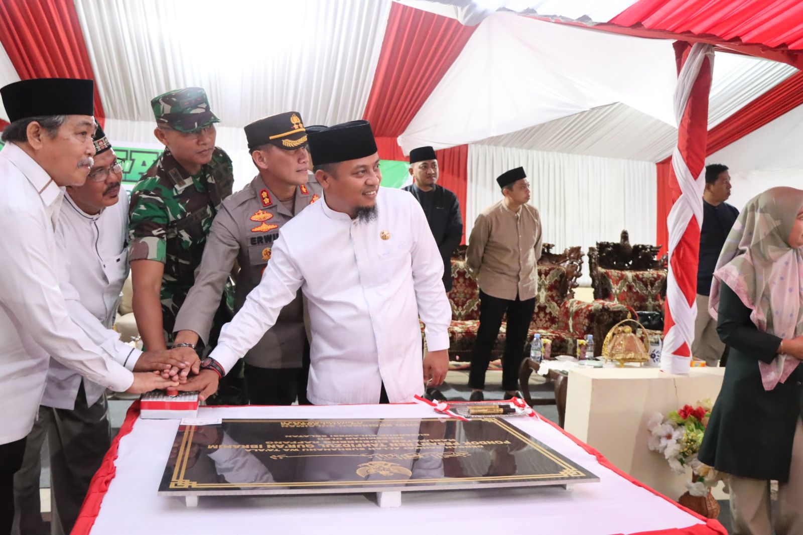 Dandim 1420 Sidrap Bersama Gubernur Sulsel serta Forkopimda Hadiri Peresmian Tahfidz Qur'ani Ibrahim