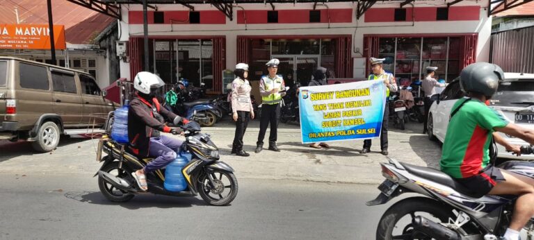 Satlantas Polres Bone Dampingi Subdit Kamsel Ditlantas Polda Sulsel Survey Bangunan