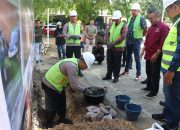 Bupati Amran Mahmud bersama Kapolres Wajo Peletakan Batu Pertama Pembangunan Gedung Reskrim