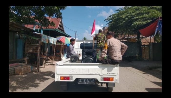 Bhabinkamtibmas Polsek Watang Sawitto Imbau Masyarakat Kibarkan Bendera Merah Putih