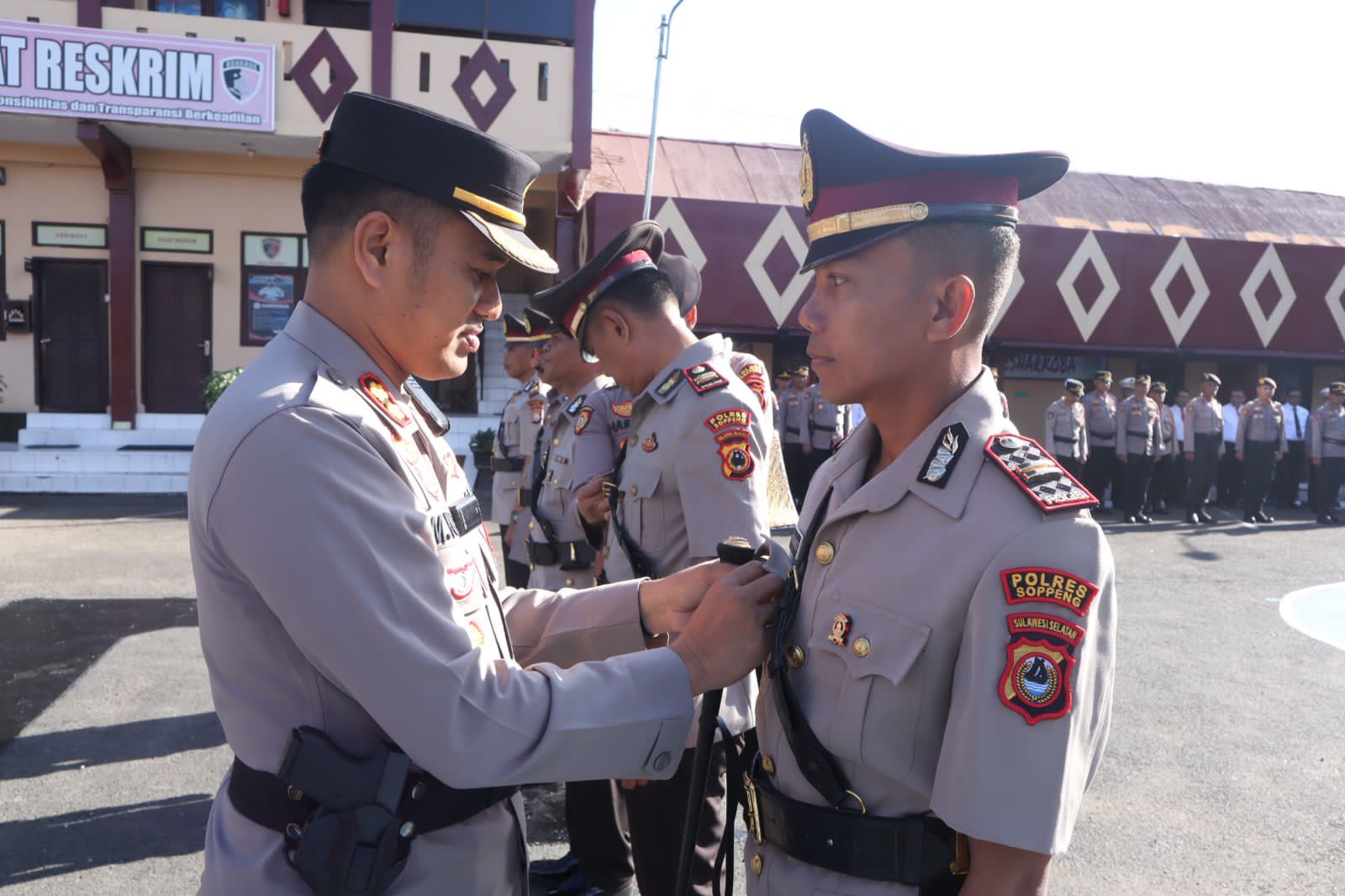 Kapolres Soppeng Pimpin Ucapara Sertijab Kabag Ren, Kasat Binmas, Kasiwas dan Kapolsek Lalabata