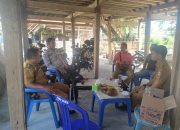 Bhabinkamtibmas Polsek  Tempe Polres Wajo Bersama Lurah Laksanakan Koordinasi Kegiatan Menyambut HUT RI ke 78