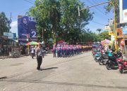 Ciptakan Kamseltibcarlantas, Kasat Lantas Turunkan Personil Atur Lalin dalam Lomba Gerak Jalan Kabupaten Pinrang