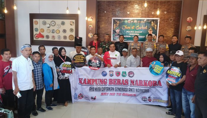 Kapolres Sidrap Sosialisasikan Kampung Bebas Narkoba