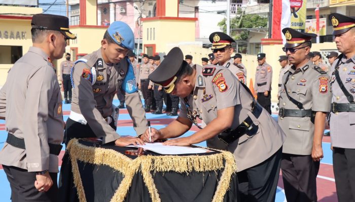 Kapolres Sidrap Pimpin Sertijab, Kasat dan Kapolsek Jajaran