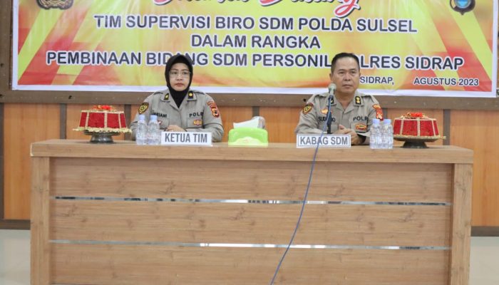 Tim Biro SDM Polda Sulsel Kunjungi Polres Sidrap, Ini Tujuannya