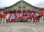 Gotong Royong dan Kebanggaan Bangsa: Serempak Jalan Santai Memeriahkan HUT RI ke-78 oleh Persit KCK Cabang XLIV Kodim 1420 Sidrap