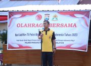 Polres Pinrang Gelar Olah Raga Bersama Dalam Rangka HUT Polwan ke-75