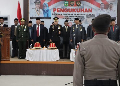 Hadiri Pengukuhan, Ini Pesan Kapolres Luwu kepada Pasukan Pengibar Bendera Pusaka