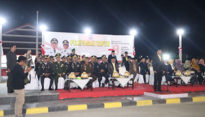 Kapolres Soppeng Hadiri Malam Taptu Peringatan HUT Kemerdekaan RI ke 78