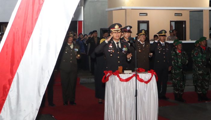 Kapolres Soppeng Pimpin Langsung Apel Kehormatan dan Renungan Suci HUT Kemerdekaan RI ke 78