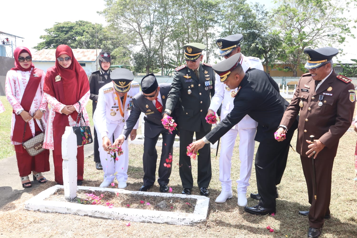 Kapolres Wajo Hadiri Upacara Ziarah Nasional Dalam Rangka HUT RI ke 78