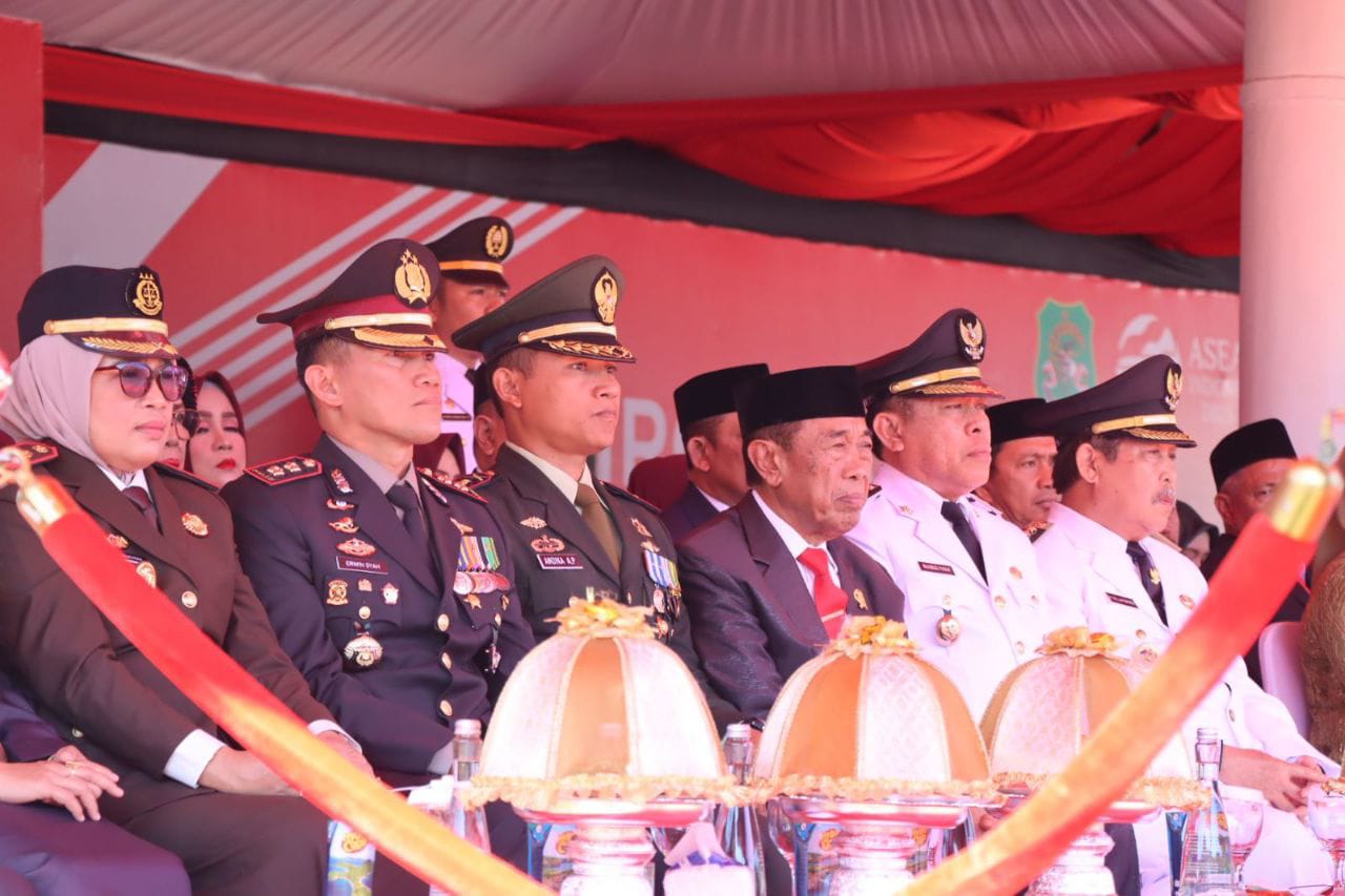 Dandim 1420/Sidrap Ikut Hadir Peringatan Detik-Detik Proklamasi Kemerdekaan ke-78 RI tingkat Kabupaten Sidrap