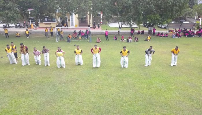 Untuk Memeriahkan Hari Ulang Tahun Kemerdekaan RI ke-78, Polres Wajo Gelar Lomba Agustusan