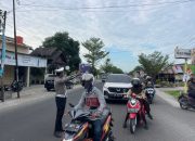 Gerak Jalan Santai, Personil Sat Lantas Polres Pinrang Melaksanakan Pam Gatur Lalin