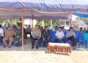 Kapolsek Panca Lautang Menghadiri Peletakan Batu Pertama Pembamgunan Mushollah Hj. Ghalia