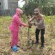 Lestarikan Negeri, Kapolsek Tempe Polres Wajo bersama Masyarakat Tanam Bibit Pohon