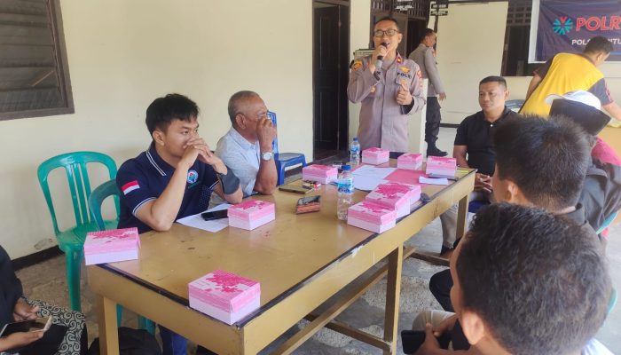 Ini Penegasan Kapolsek Saat Silaturahmi dengan Panitia Pemilihan Kepala Desa Se-kecamatan Pitumpanua
