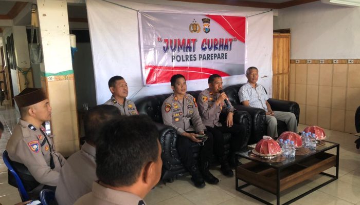 Jumat Curhat, Wakapores Parepare Sampaikan pesan Kapolres Parepare AKBP Arman Muis Kepada Warga