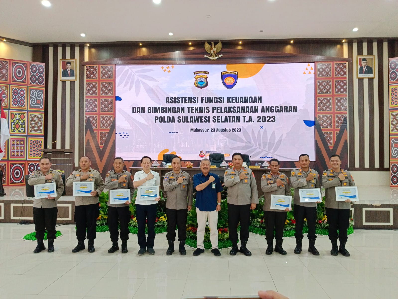 Kapolres Palopo Hadiri Asistensi Fungsi Keuangan Dan Bimtek Pelaksana Anggaran Polda Sulsel Tahun 2023