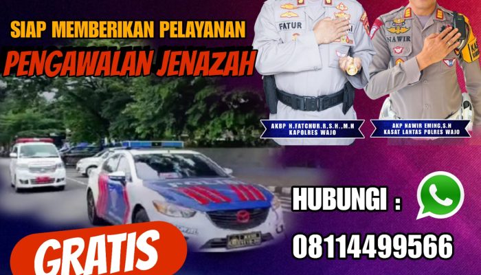 Sat Lantas Polres Wajo Berikan Pengawalan Jenazah Gratis,Kasat Lantas : Ini Nomor Dihubungi 0811 4499 566