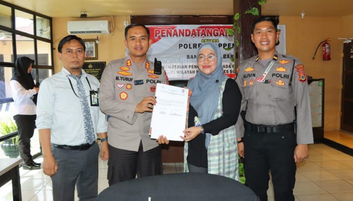 Tingkatkan Keamanan Perbankan, Polres Soppeng Bersama PT. Bank PD Sulselbar Gelar Penandatanganan MoU