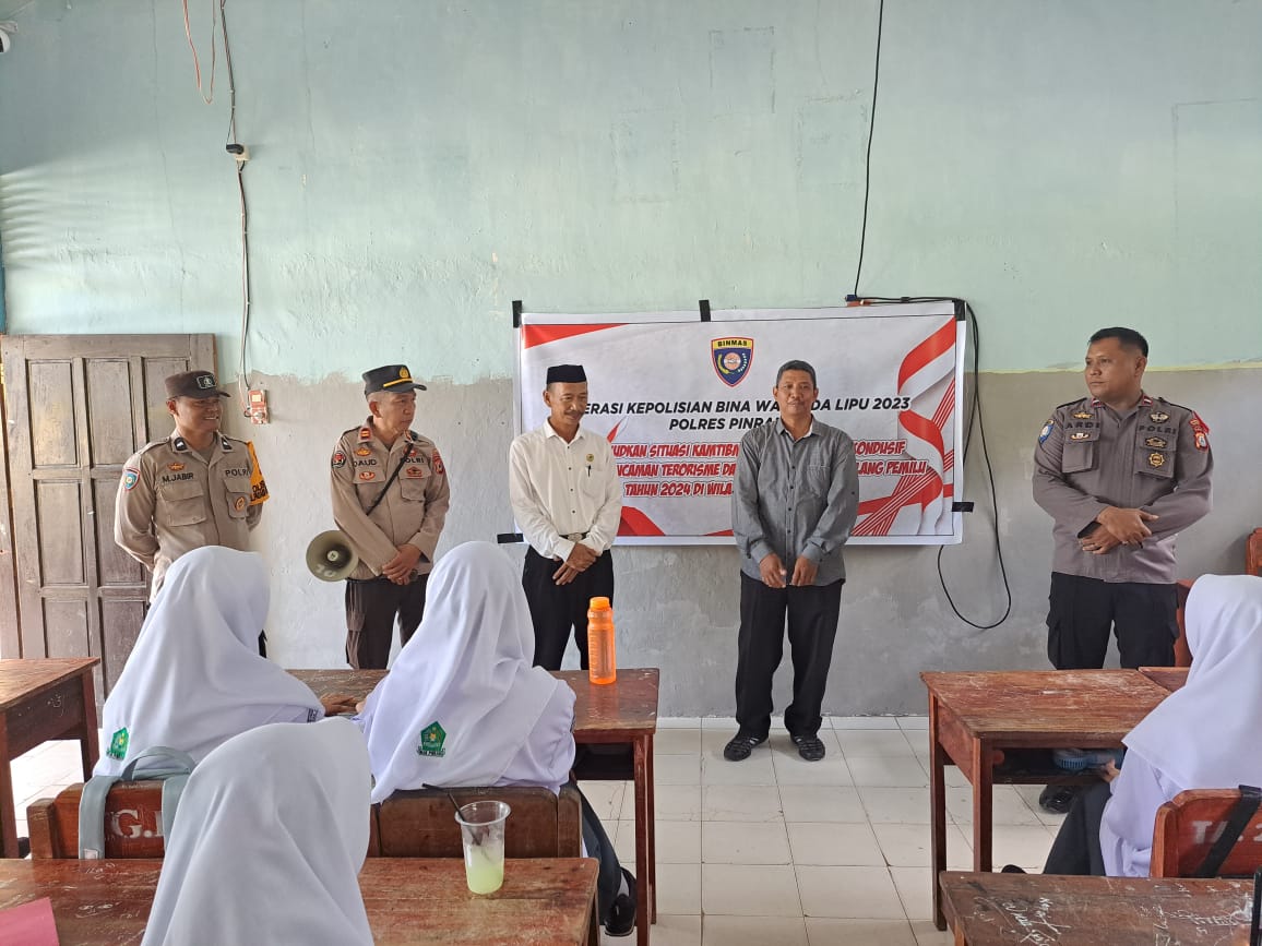 Melalui Ops Bina Waspada Lipu 2023, Sat Binmas Polres Pinrang Lakukan Binluh Tentang Radikalisme