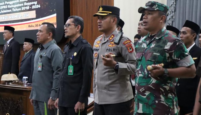 Kapolres Soppeng Hadiri Pelantikan Pergantian Antar Waktu Anggota DPRD Soppeng