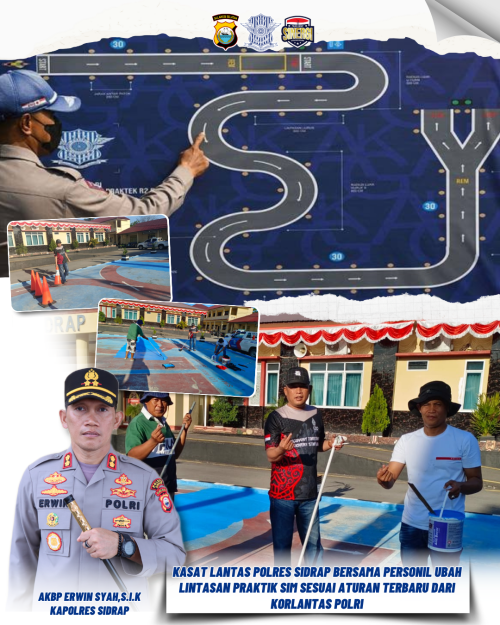Aturan Baru Dari Korlantas Polri, Polres Sidrap Ubah Jalur Lintasan Praktik SIM