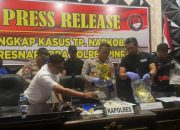 Kapolres Pinrang Pimpin Press Release Hasil Ungkap Kasus Narkoba Jenis Sabu