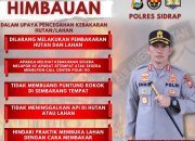 Ini Himbauan AKBP Erwin Syah Kepada Masyarakat Sidrap Untuk Mencegah Kebakaran Hutan dan Lahan