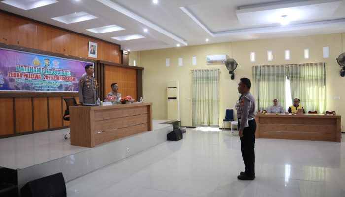 Kabag Ops Polres Sidrap Pimpin Pelaksanaan Latihan Pra Operasi Zebra Pallawa 2023