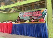 Kanit Tipikor Polres Sinjai Selaku Pemateri Sosialisasi Bidang Hukum di 2 Desa Kecamatan Sinjai Barat