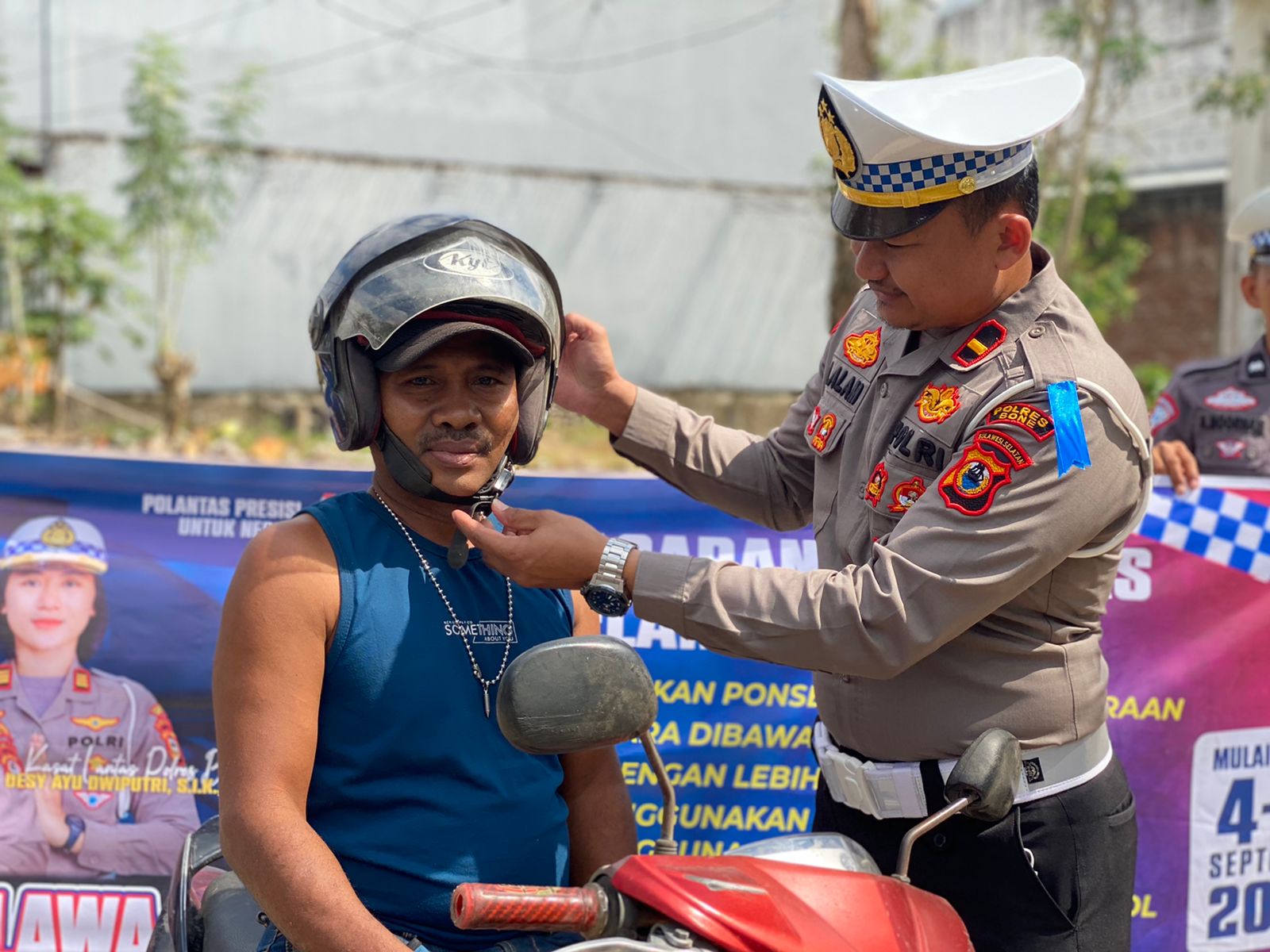 Hari Kelima Ops Zebra, Polantas Bone Fokus Edukasi Keselamatan Berlalu Lintas