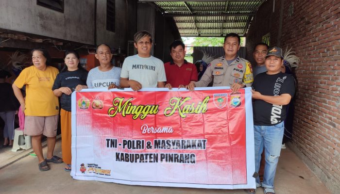 Tindak Lanjut Program Mabes Polri, Polsek Watang Sawitto Polres Pinrang Laksanakan Minggu Kasih