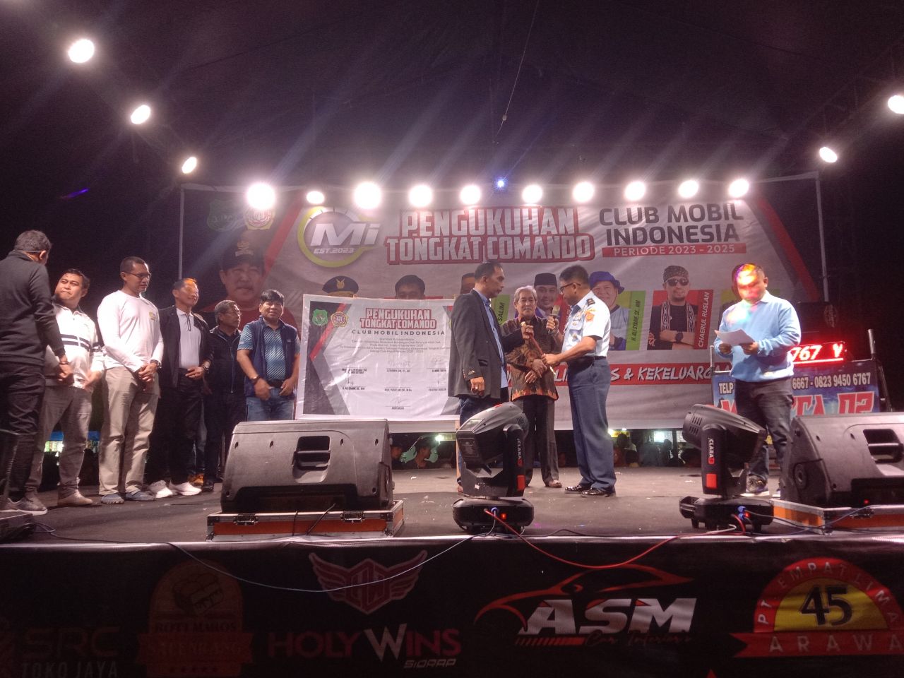 Dandim 1420/Sidrap Apresiasi Acara Pengukuhan Pengurus Tongkat Comando Club Mobil Indonesia Kab. Sidrap